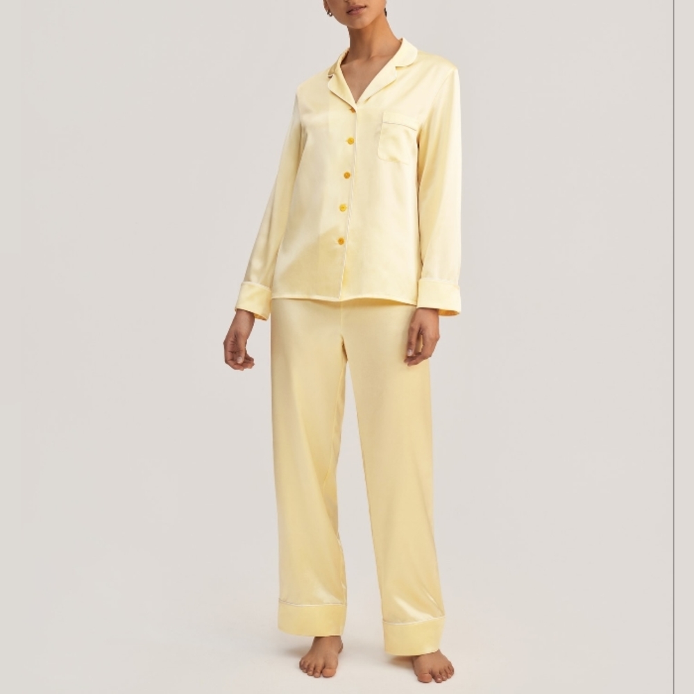 Set Golden Silk Pajamas XS